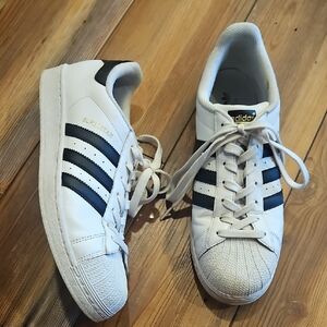 adidas Superstar White and Black Sneakers